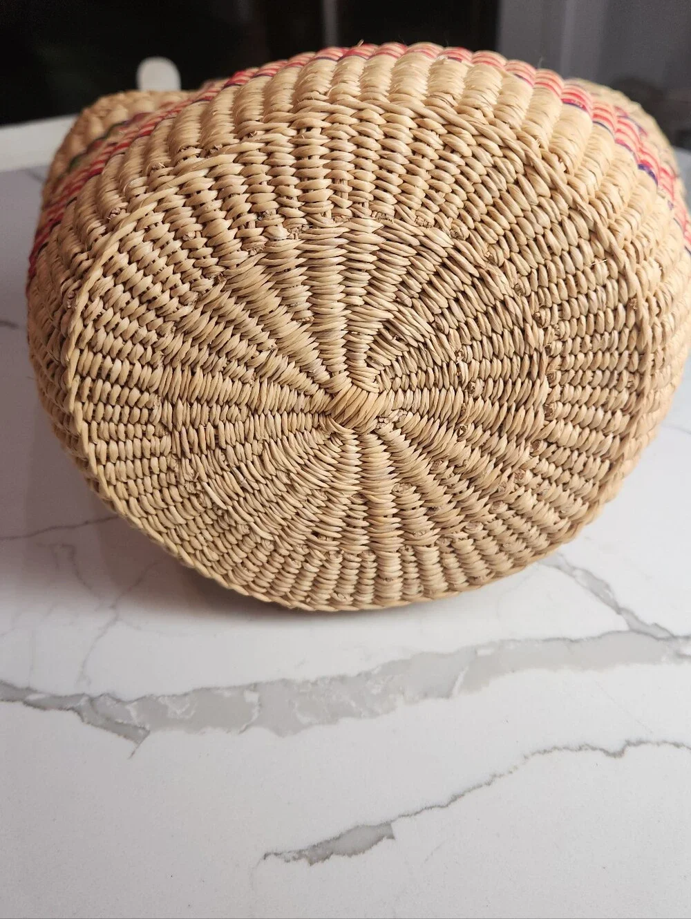 Artisan Woven Straw Tote U-Shopper Purse Summer Beach Bag